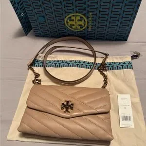 Tory Burch Quilted Tan Shoulder Bag